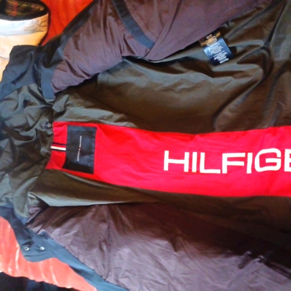 Tommy Hilfiger Blue and Black Puffer Jacket